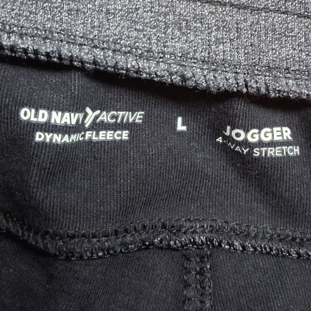 Old Navy Active Dynamic Fleece Joggers Mens Large Gray 4-Way Stretch Sweatpants